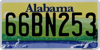AL license plate 66BN253