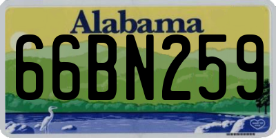 AL license plate 66BN259