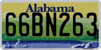 AL license plate 66BN263