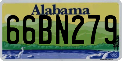 AL license plate 66BN279