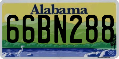 AL license plate 66BN288