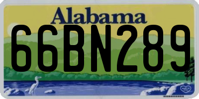 AL license plate 66BN289