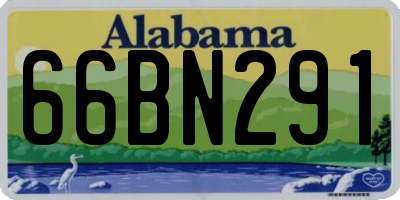 AL license plate 66BN291