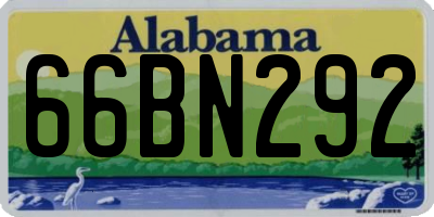 AL license plate 66BN292
