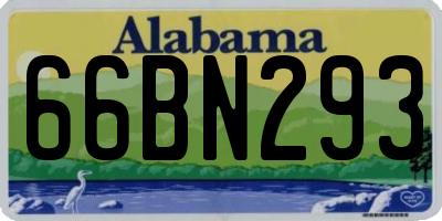 AL license plate 66BN293