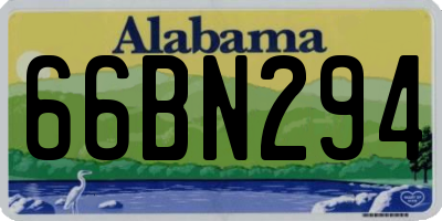 AL license plate 66BN294