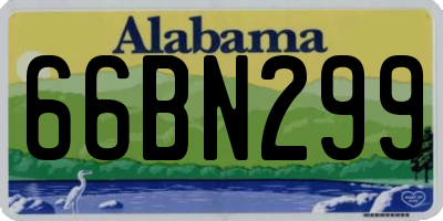AL license plate 66BN299