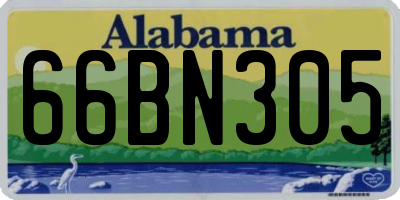 AL license plate 66BN305