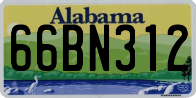 AL license plate 66BN312