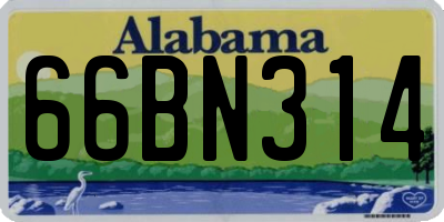 AL license plate 66BN314