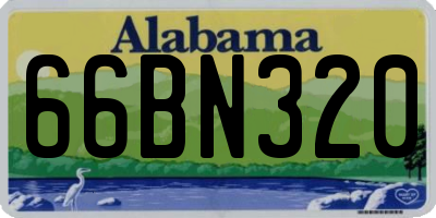 AL license plate 66BN320
