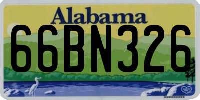 AL license plate 66BN326