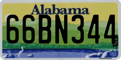AL license plate 66BN344