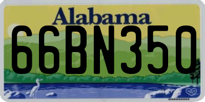 AL license plate 66BN350