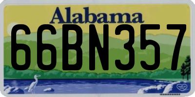 AL license plate 66BN357