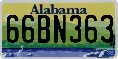 AL license plate 66BN363