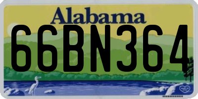 AL license plate 66BN364
