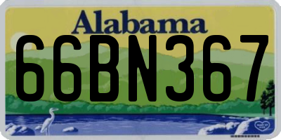 AL license plate 66BN367