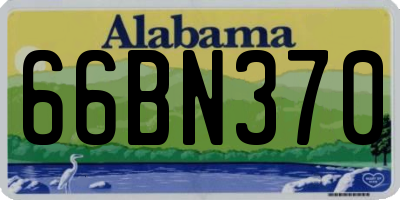 AL license plate 66BN370