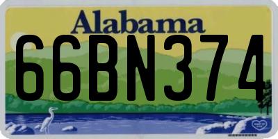 AL license plate 66BN374