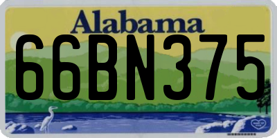AL license plate 66BN375