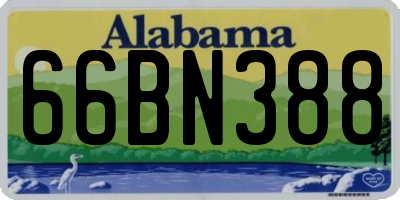 AL license plate 66BN388
