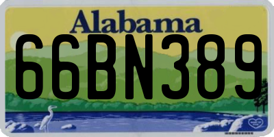AL license plate 66BN389