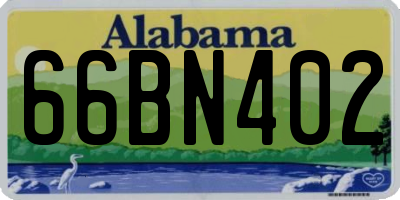 AL license plate 66BN402