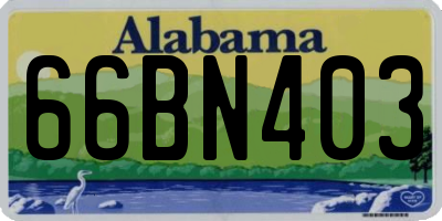 AL license plate 66BN403