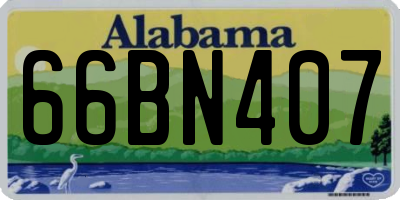 AL license plate 66BN407