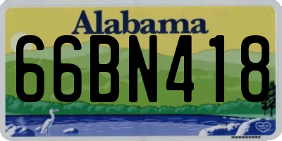 AL license plate 66BN418
