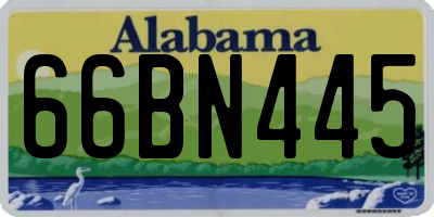 AL license plate 66BN445