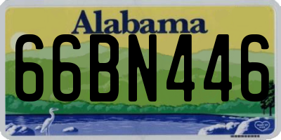 AL license plate 66BN446