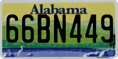 AL license plate 66BN449