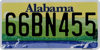 AL license plate 66BN455