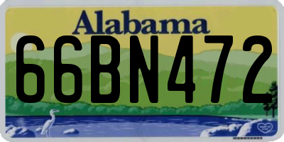 AL license plate 66BN472