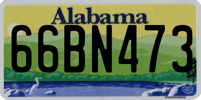 AL license plate 66BN473