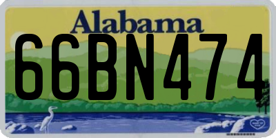 AL license plate 66BN474