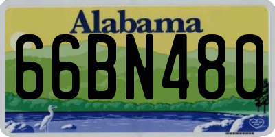 AL license plate 66BN480