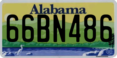 AL license plate 66BN486