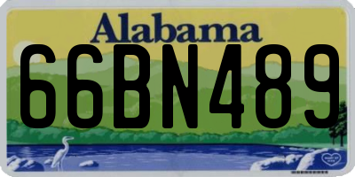 AL license plate 66BN489