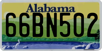 AL license plate 66BN502