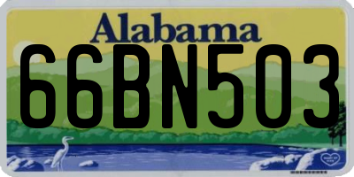 AL license plate 66BN503