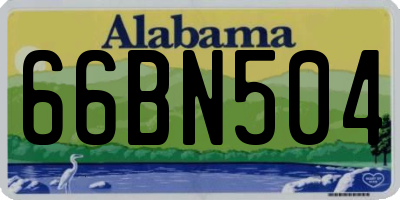 AL license plate 66BN504