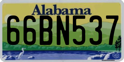 AL license plate 66BN537