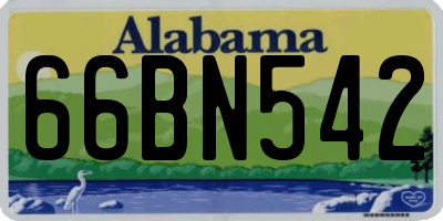 AL license plate 66BN542