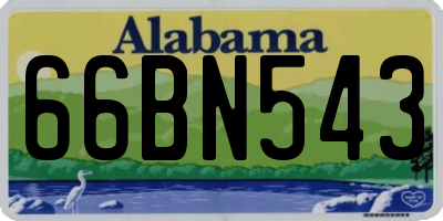 AL license plate 66BN543