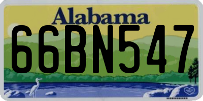 AL license plate 66BN547
