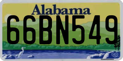AL license plate 66BN549