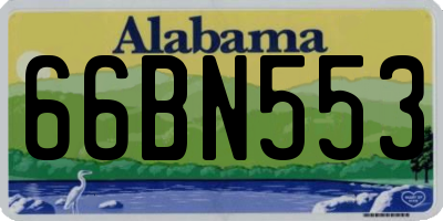 AL license plate 66BN553